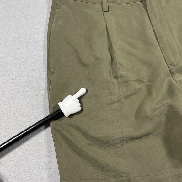 Tommy Bahama Shorts Men 38 Olive Green 100%‎ Silk Pleated Front Casual NWT - Picture 8 of 11
